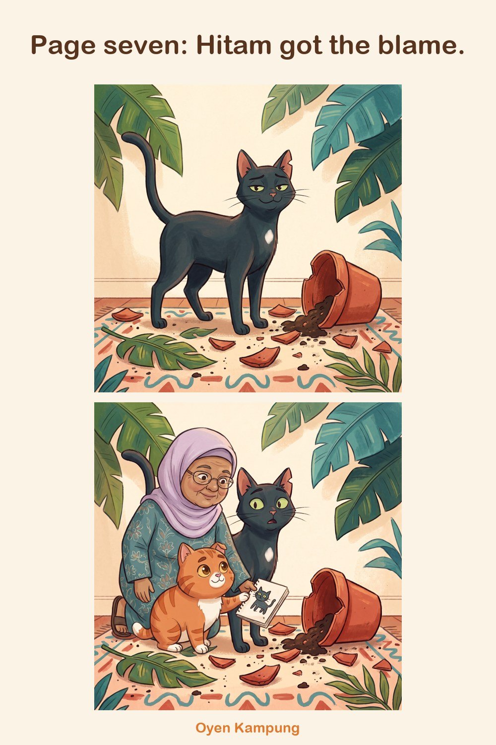 Page seven: Hitam got the blame.