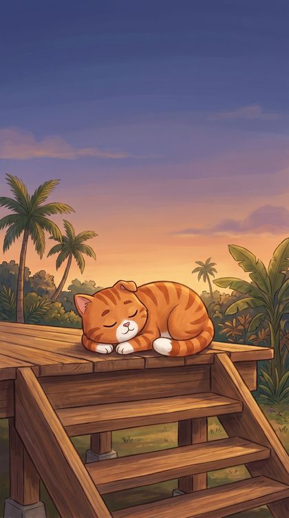 Phone wallpaper: Veranda at dusk